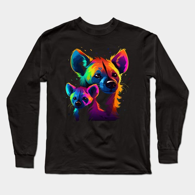 Hyena Fathers Day Long Sleeve T-Shirt by JH Mart